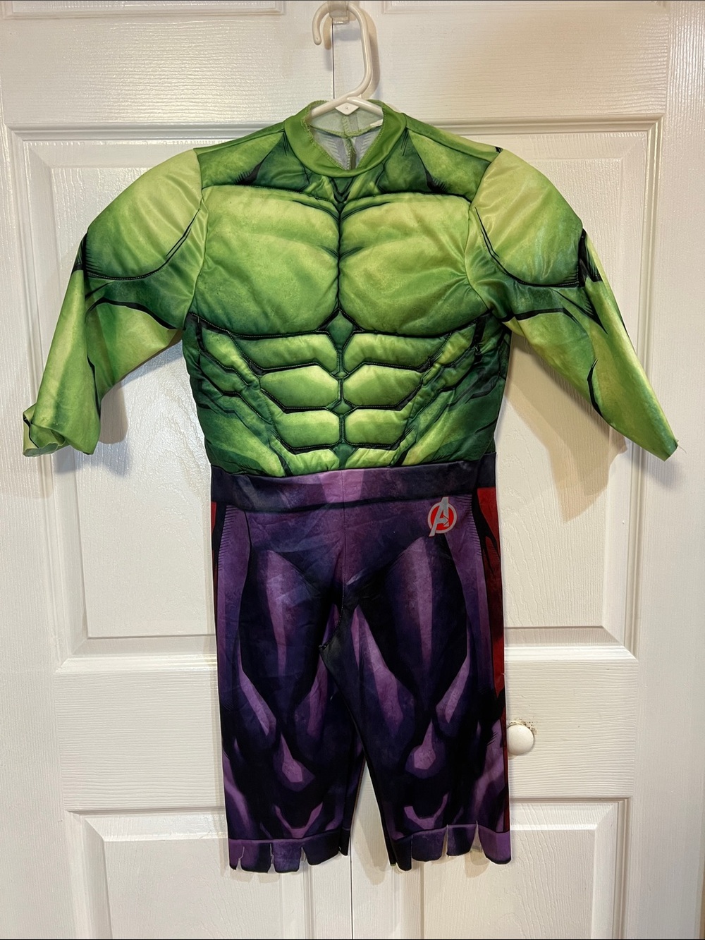 Avenger Green and Purple Hulk Padded Muscle Kids Costume
